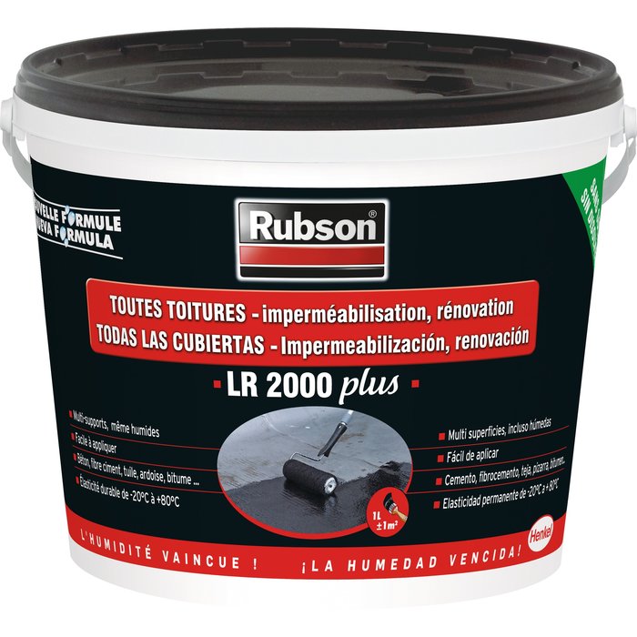 Revêtement d'étanchéité LR 2000+ sans solvant  - Noir - Pour toiture et terrasse-1