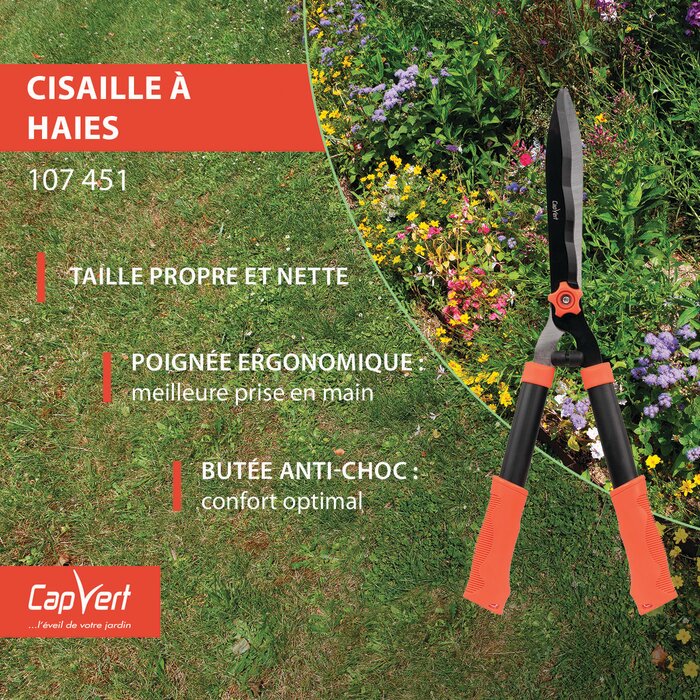 Cisaille à haies - CAPVERT - L. 55 cm-9