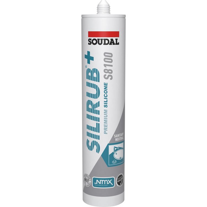 Mastic silicone Silirub+ S8100  Soudal - 300 ml - Anthracite-1