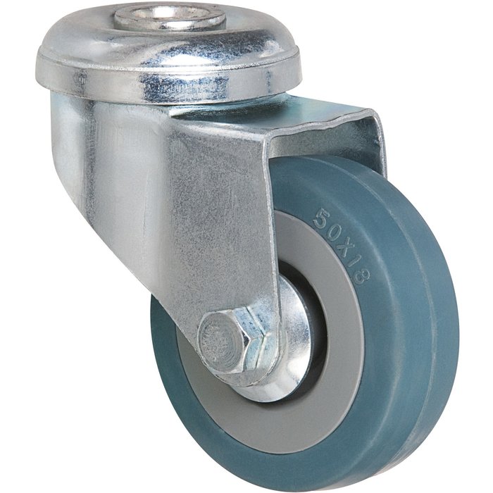 Roulette bleu à œil pivotant - Ø 100 mm - Série S19 - Caujolle