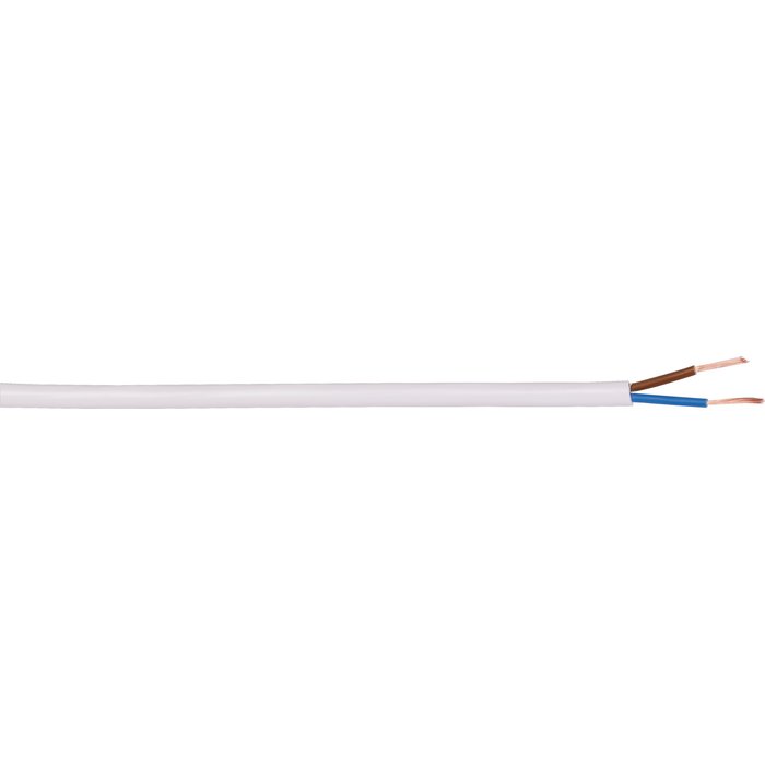 Câble H05 VV-F 1,5 mm² - Couronne 50 m - 2 x 1,5 mm² - Blanc-2
