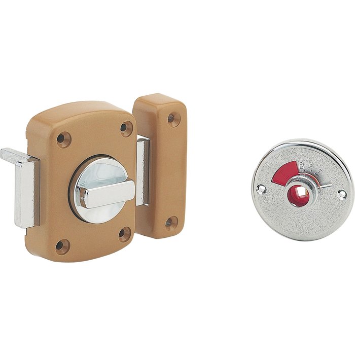 Verrou de sûreté Alouette WC - Longueur 45 mm - Bronze-1