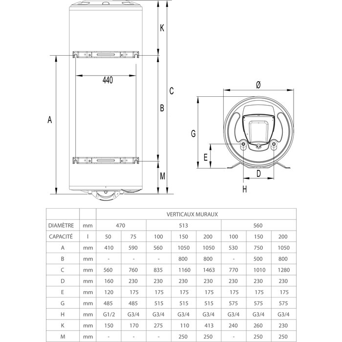 Chauffe-eau - ARISTON - Sagéo - Vertical - Stéatite-1