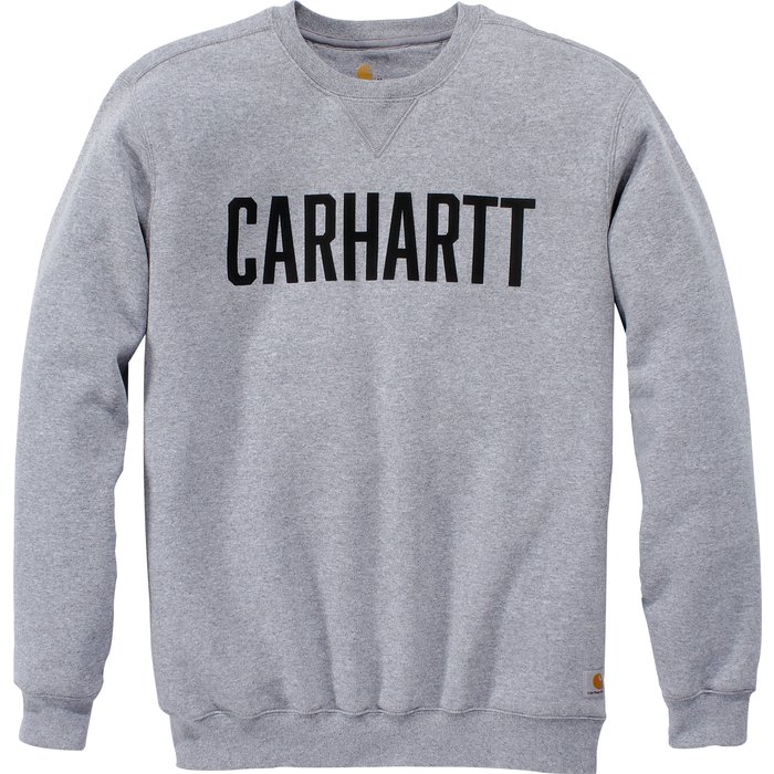 Sweat col rond logo block - Carhartt - Gris-1