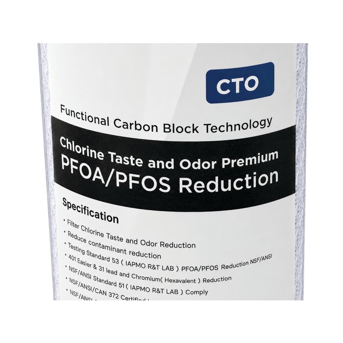 Cartouche filtrante charbon PFAS – FLUID’O – 0,5 micron – 9"3/4-2