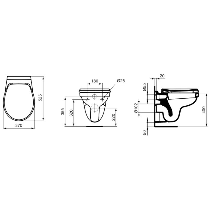 Pack WC - Noe - IDEAL STANDARD - Avec bride-1