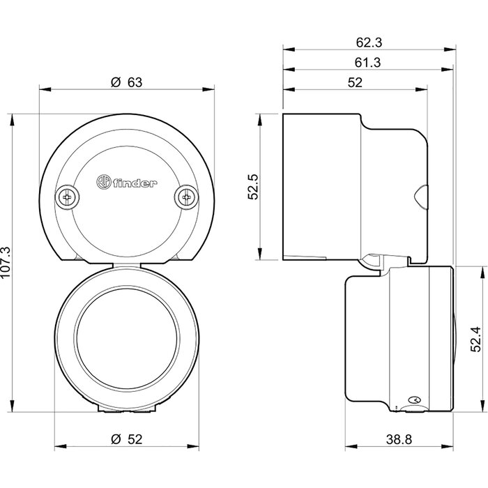 Détecteur de mouvement orientable – FINDER – Série 18.71 – usage intérieur blanc-1