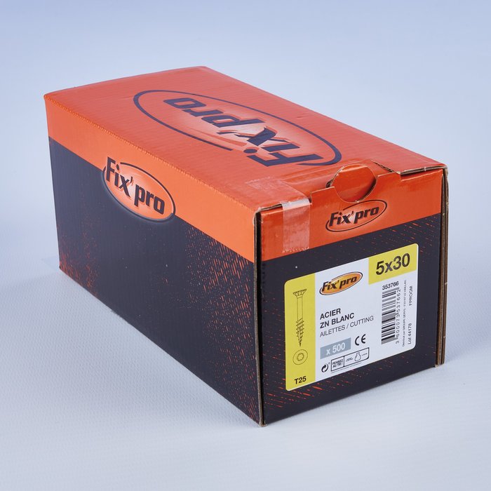 Vis agglo - Fixpro - Tête fraisée - TX - Filetage total - Boîte carton-5