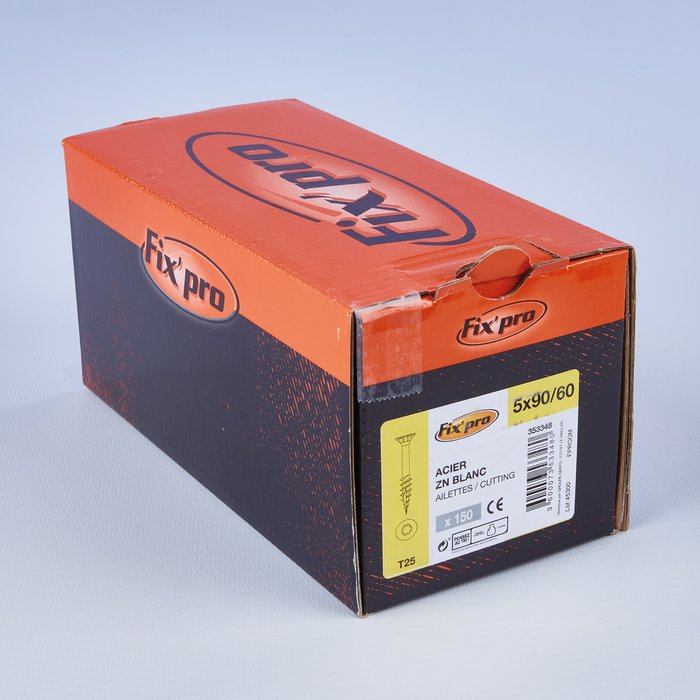 Vis agglo - Fixpro - Tête fraisée - TX - Filetage partiel - Boîte carton-5