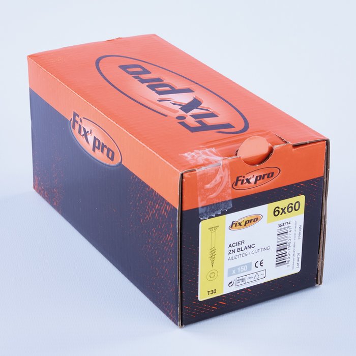 Vis agglo - Fixpro - Tête fraisée - TX - Filetage total - Boîte carton-4