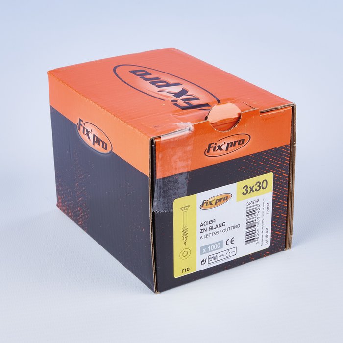 Vis agglo - Fixpro - Tête fraisée - TX - Filetage total - Boîte carton-5