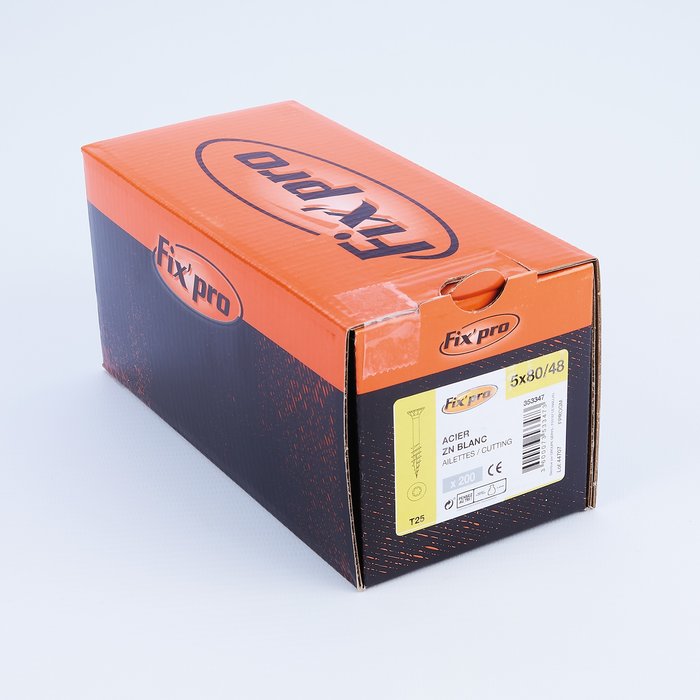 Vis agglo - Fixpro - Tête fraisée - TX - Filetage partiel - Boîte carton-5