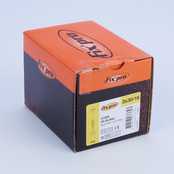 Vis agglo - Fixpro - Tête fraisée - TX - Filetage partiel - Boîte carton-5