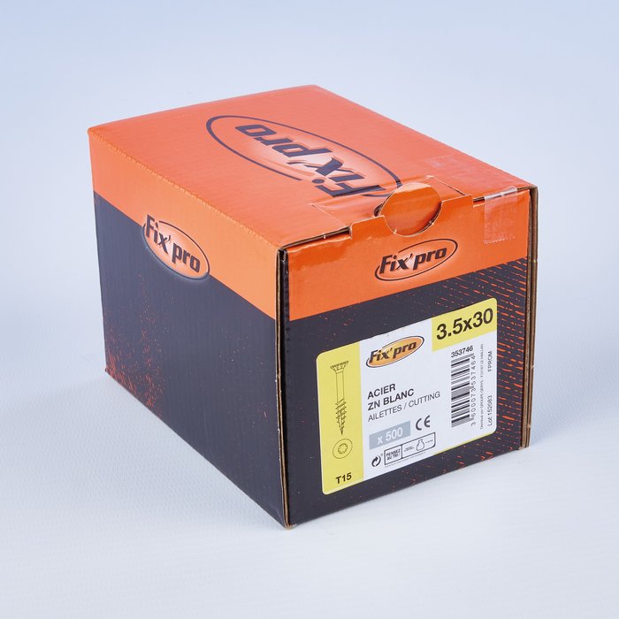 Vis agglo - Fixpro - Tête fraisée - TX - Filetage total - Boîte carton-5