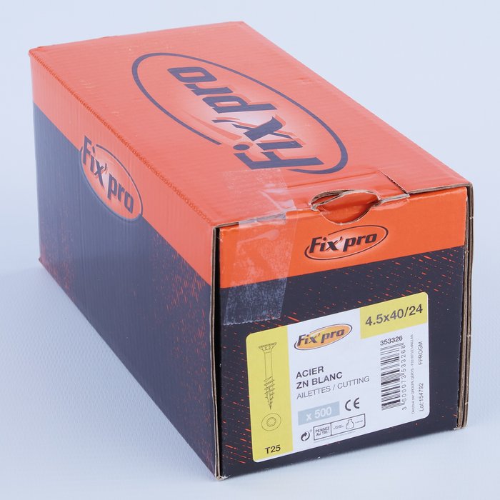 Vis agglo - Fixpro - Tête fraisée - TX - Filetage partiel - Boîte carton-5