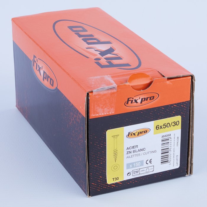 Vis agglo - Fixpro - Tête fraisée - TX - Filetage partiel - Boîte carton-5