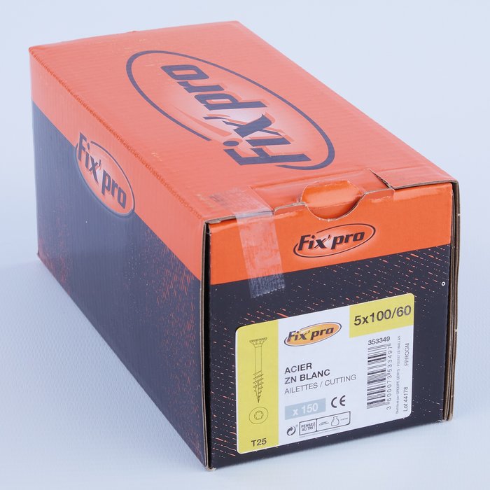 Vis agglo - Fixpro - Tête fraisée - TX - Filetage partiel - Boîte carton-5