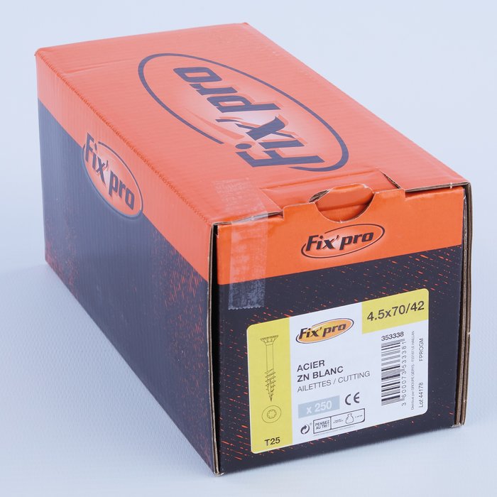 Vis agglo - Fixpro - Tête fraisée - TX - Filetage partiel - Boîte carton-5