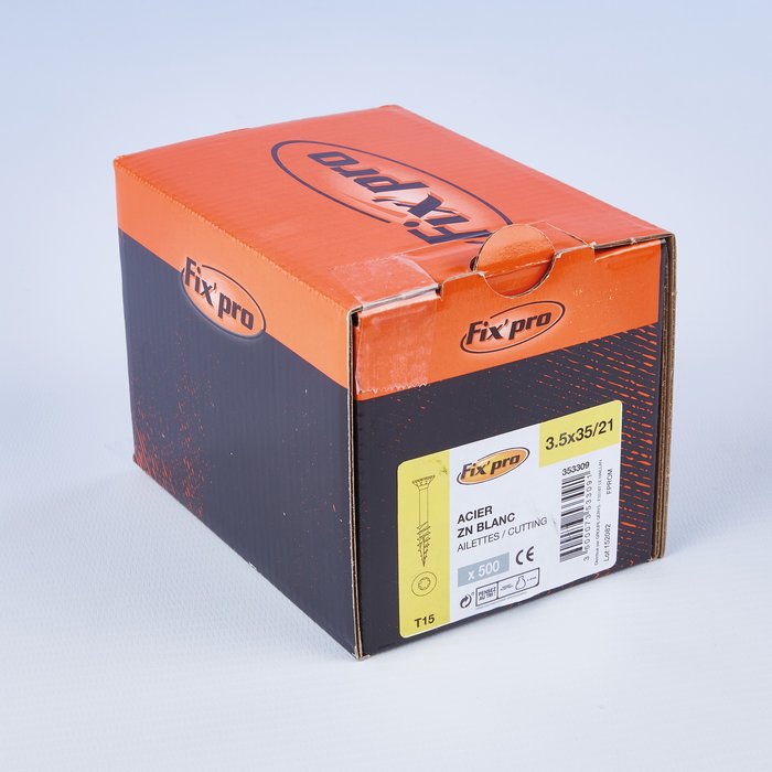 Vis agglo - Fixpro - Tête fraisée - TX - Filetage partiel - Boîte carton-5