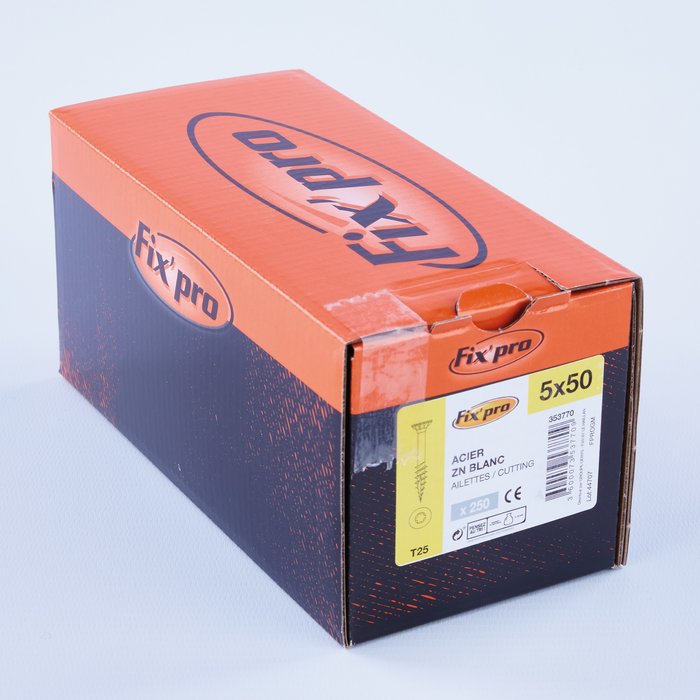 Vis agglo - Fixpro - Tête fraisée - TX - Filetage total - Boîte carton-4