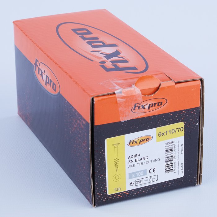 Vis agglo - Fixpro - Tête fraisée - TX - Filetage partiel - Boîte carton-5