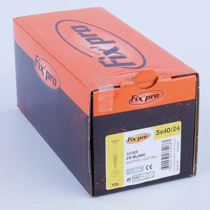 Vis agglo - Fixpro - Tête fraisée - TX - Filetage partiel - Boîte carton-5