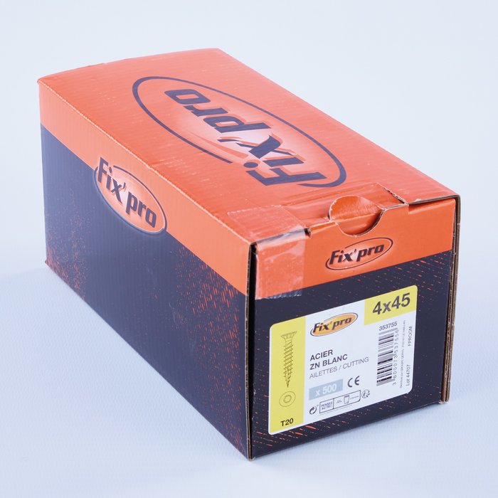 Vis agglo - Fixpro - Tête fraisée - TX - Filetage total - Boîte carton-5