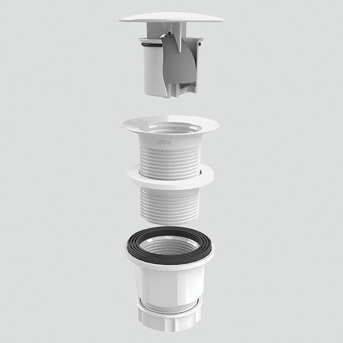 Bonde de lavabo Hygiénique - DELABIE  - Sans garde d'eau - Débit 36L/min-2
