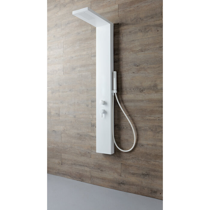 Colonne de douche thermostatique – KINEDO – Aquastyle – Encastrée – Blanc mat -2