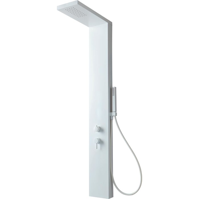 Colonne de douche thermostatique – KINEDO – Aquastyle – Encastrée – Blanc mat -1