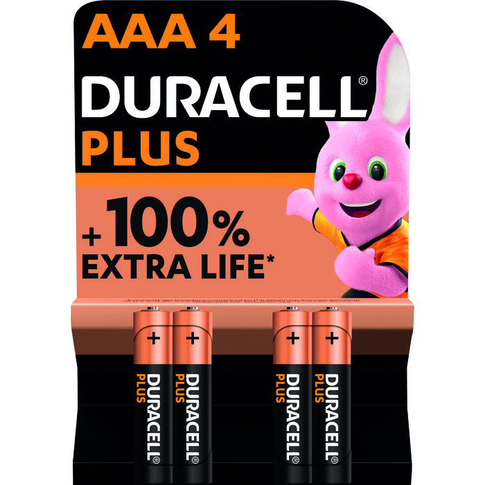 Piles Duracell Plus 100% - Par 4 - AAA - LR03 - Alcaline-2