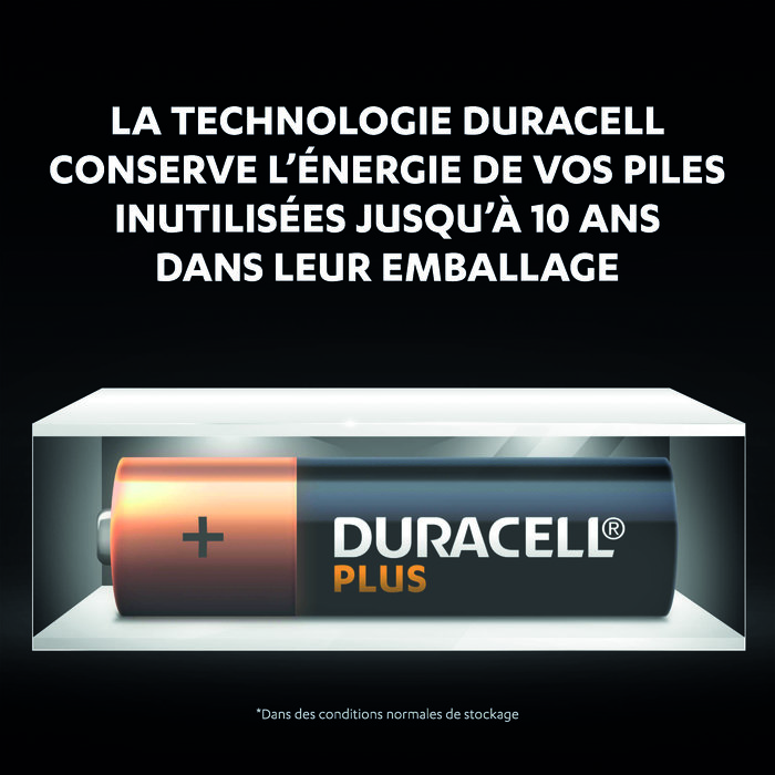 Piles Duracell Plus 100% - Par 24 - AA - LR06 - Alcaline-7