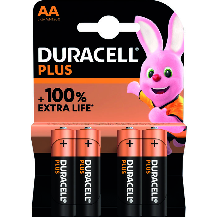 Piles Duracell Plus 100% - Par 4 - AA - LR06 - Alcaline-2
