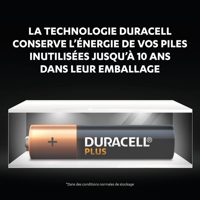 Piles Duracell Plus 100% - Par 20 - AAA - LR03 - Alcaline-7