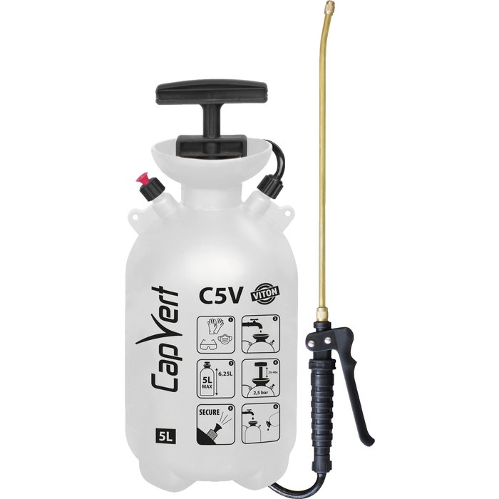 Pulvérisateur - C5 V - Capvert - A pression préalable - 5 litres - Joint Viton