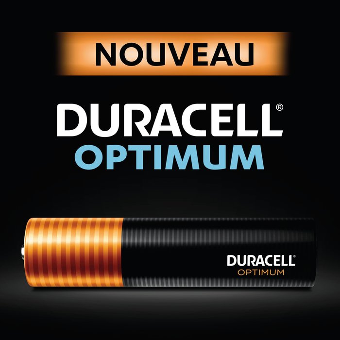 Piles Duracell Optimum - Par 4 - AAA - LR03 - Alcaline-10