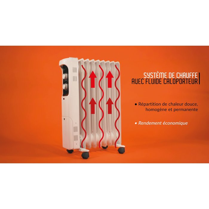 Radiateur bain d'huile - VARMA - Ingaro - Blanc - 2000W-11