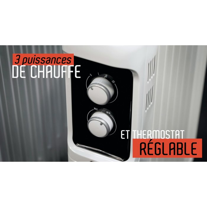 Radiateur bain d'huile - VARMA - Ingaro - Blanc - 2000W-9