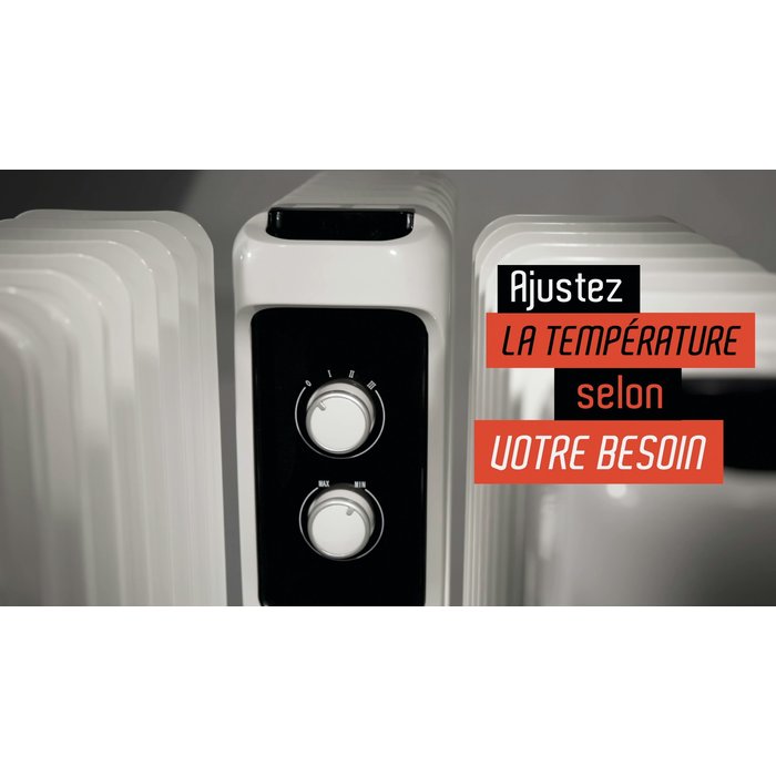 Radiateur bain d'huile - VARMA - Ingaro - Blanc - 2000W-10