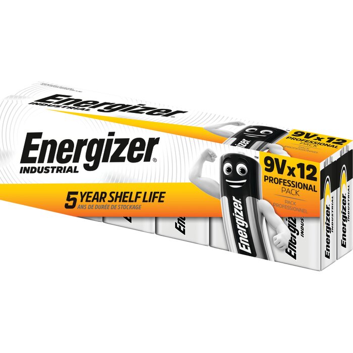 Pile alcaline – ENERGIZER – 9V/6LF22 – 9 V – Industrial – Pack x12-3