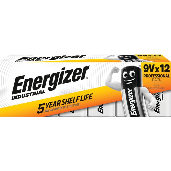 Pile alcaline – ENERGIZER – 9V/6LF22 – 9 V – Industrial – Pack x12-4