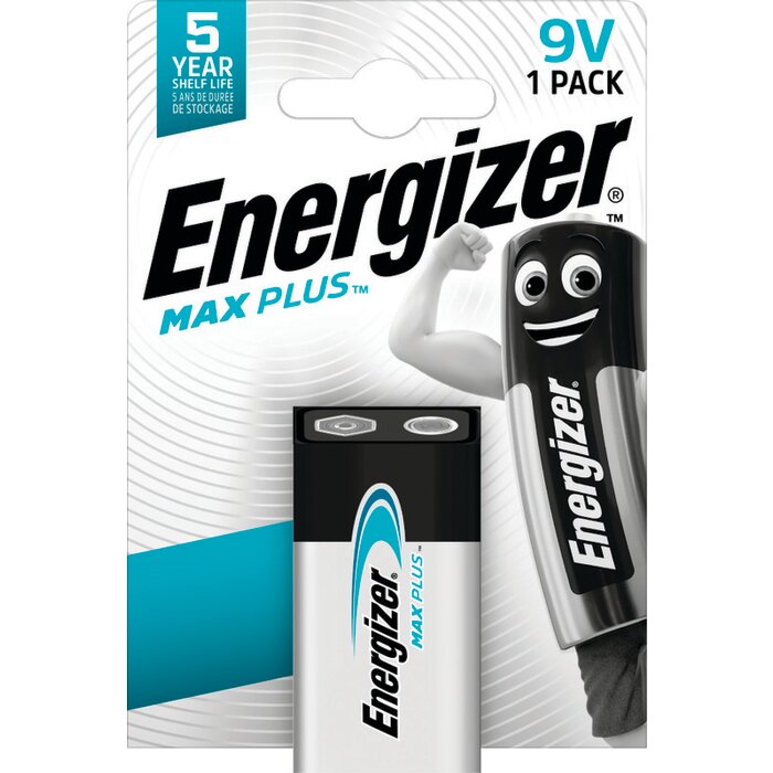 Pile alcaline – ENERGIZER – 9V/6LF22 – 9 V – Max Plus – Blister x1-2