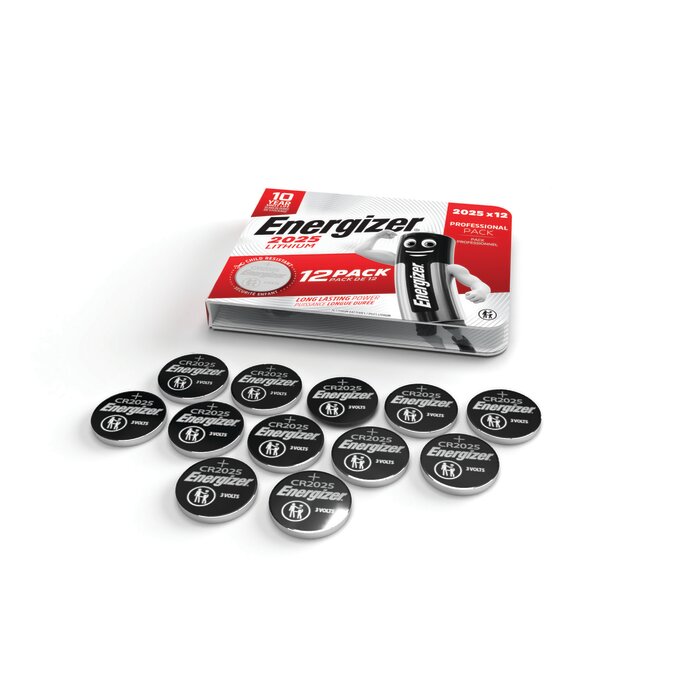Pile bouton lithium – ENERGIZER – CR2025 – 3 V – Professional Pack – Vendu par 12-1