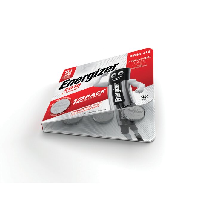 Pile bouton lithium – ENERGIZER – CR2016 – 3 V – Professional Pack – Vendu par 12-2