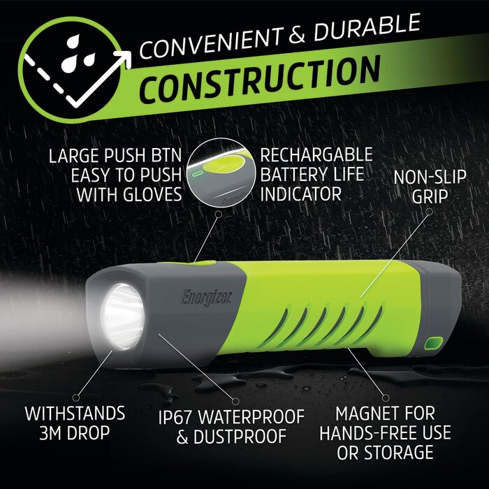 Lampe torche LED rechargeable – ENERGIZER – Pro Series High CRI – 1000 lm – IP67-2