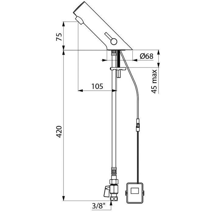 Mitigeur lavabo - DELABIE - Tempomatic mix 5 - Automatique-1