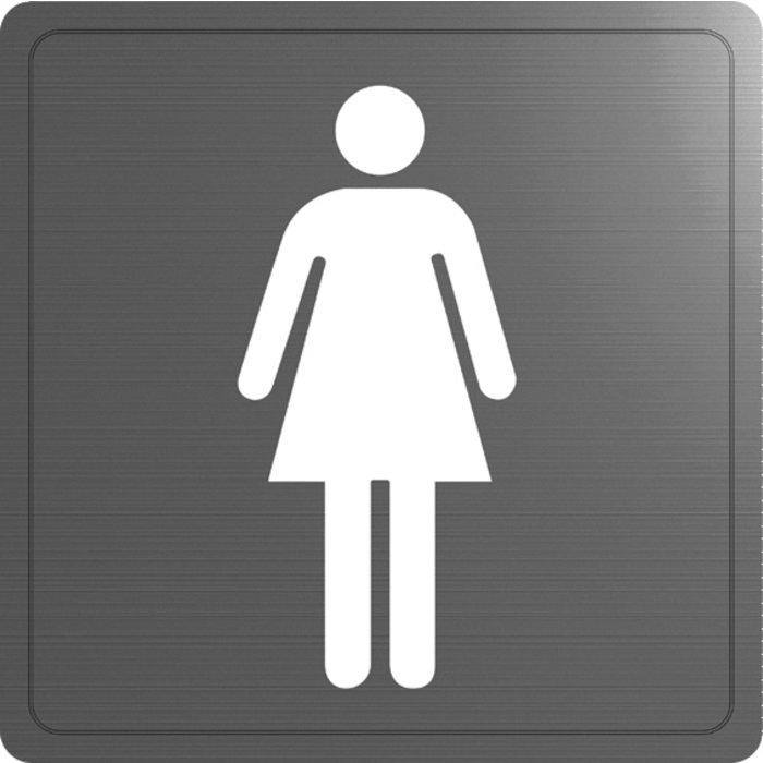 Plaque signalétique toilette femme - Delabie - 125 x 125 cm-1