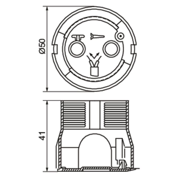 Boîte luminaire avec couvercle - Ø 40 mm - Maçonnerie - Batibox - Legrand-1