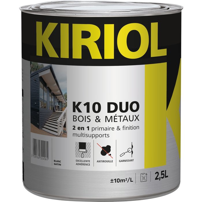 Peinture kirikol K10 - Blanc satin - 2,5 l - Comus-1