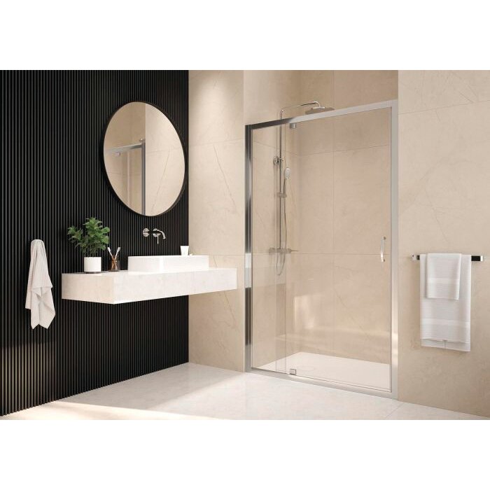 Paroi de douche - LEDA - Vista - Axe excentré - Partie fixe en ligne - 120cm -1